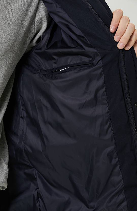 Lacivert Kapitoneli  Ceket