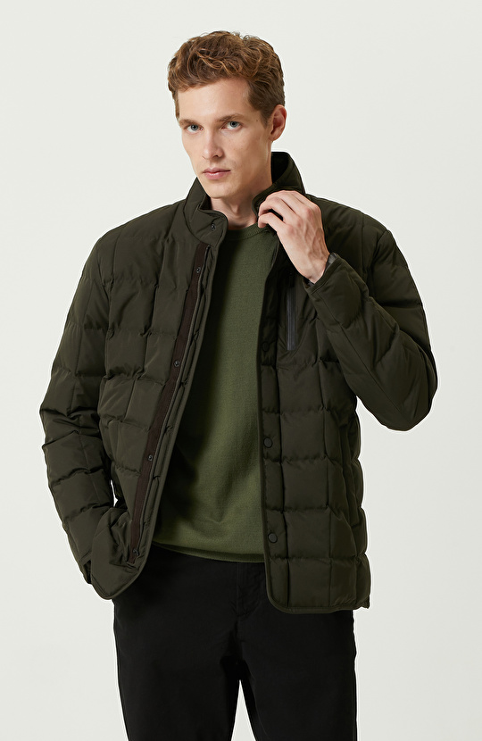 Haki Kapitoneli Ceket