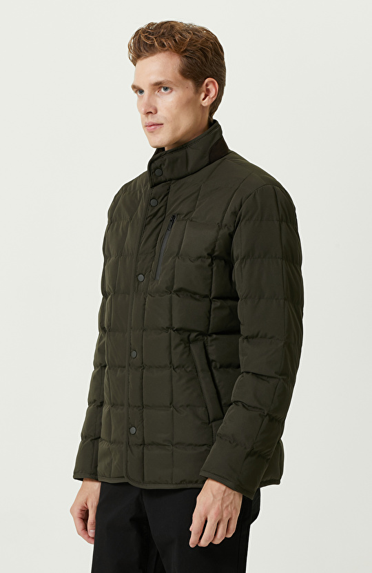 Haki Kapitoneli Ceket