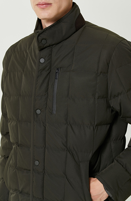 Haki Kapitoneli Ceket