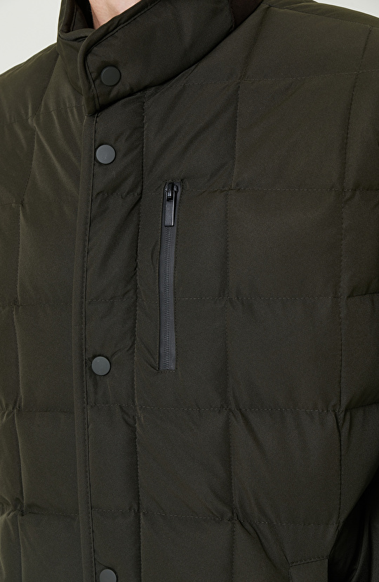 Haki Kapitoneli Ceket