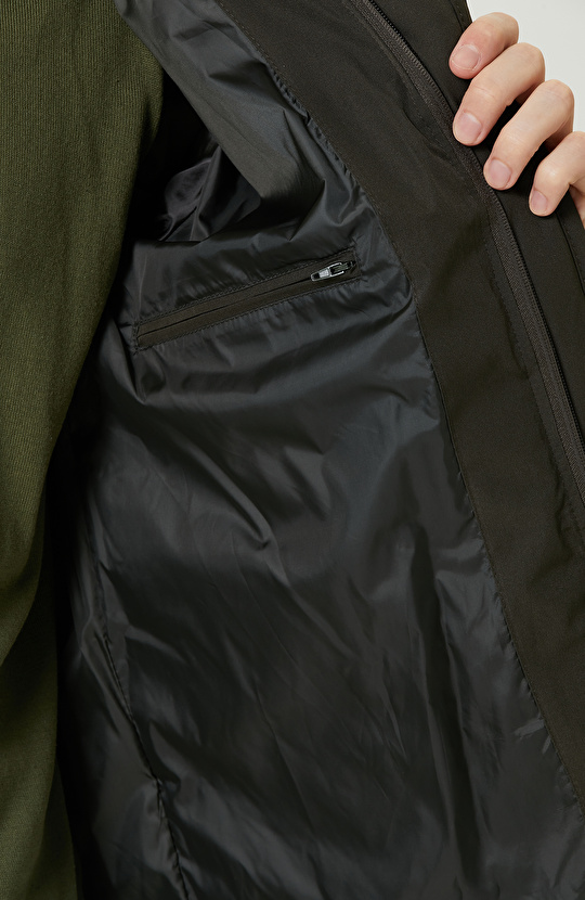 Haki Kapitoneli Ceket