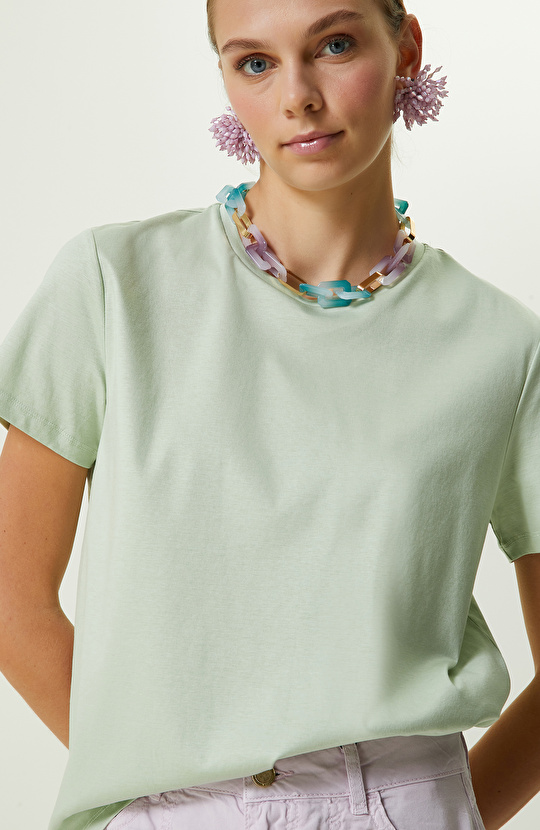 Limited Mint (Nane) Bisiklet Yaka Tshirt