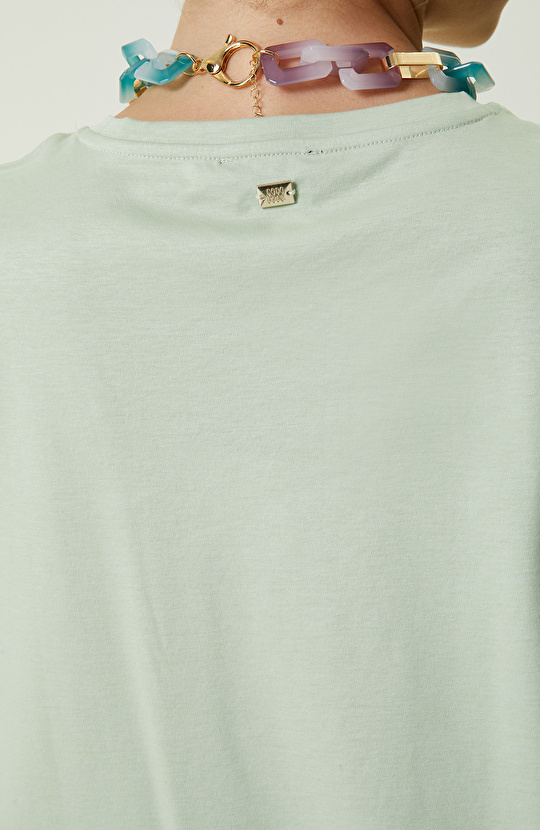 Limited Mint (Nane) Bisiklet Yaka Tshirt