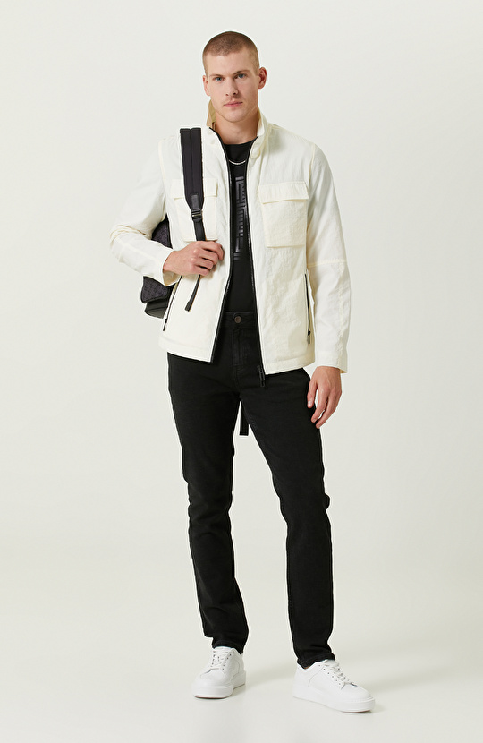 Düz Paça Denim Siyah Pantolon