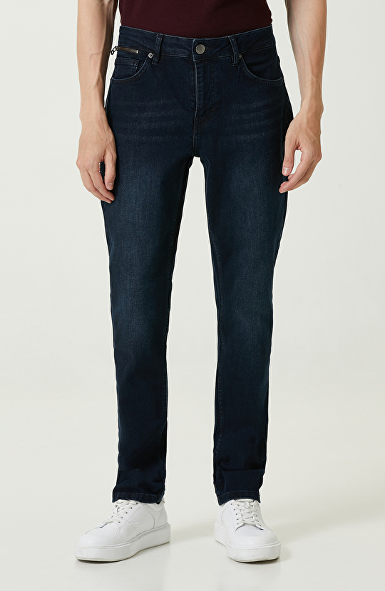 Lacivert 5 Cepli Denim Pantolon