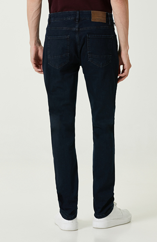 Lacivert 5 Cepli Denim Pantolon