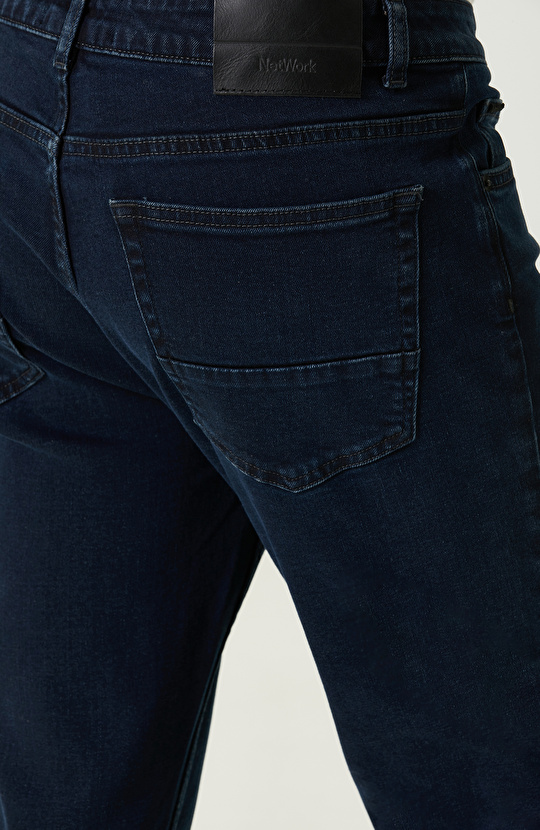 5 Cepli İndigo Denim Pantolon