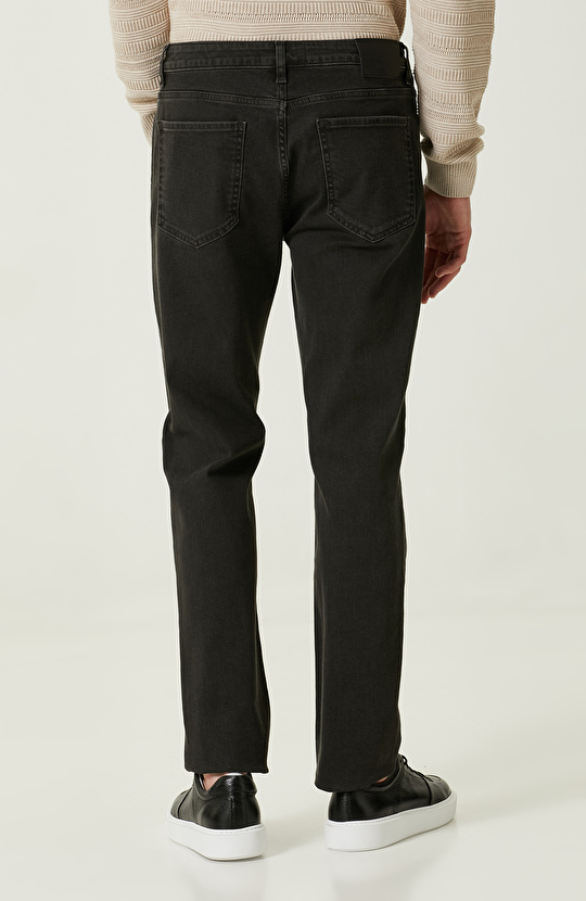 Antrasit Düz Paça Denim Pantolon