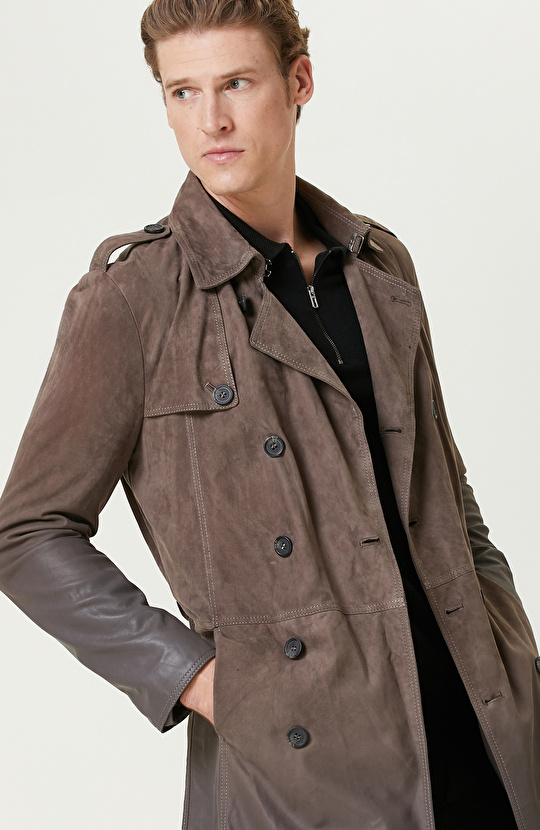 Limited Vizon Degrade Süet Pardösü