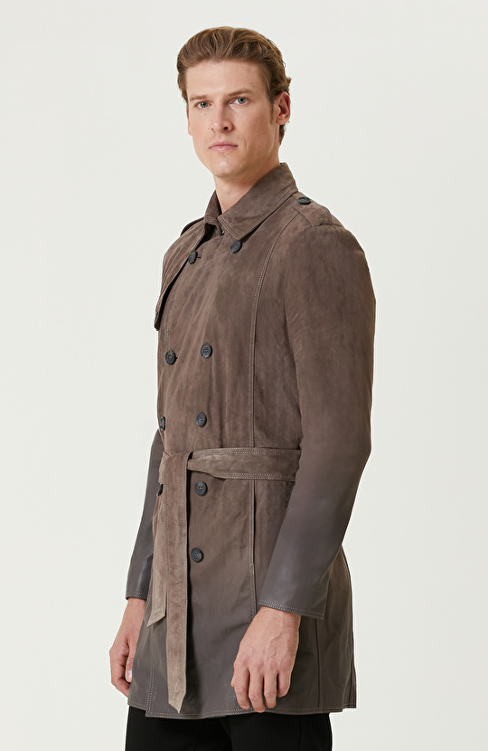 Limited Vizon Degrade Süet Pardösü