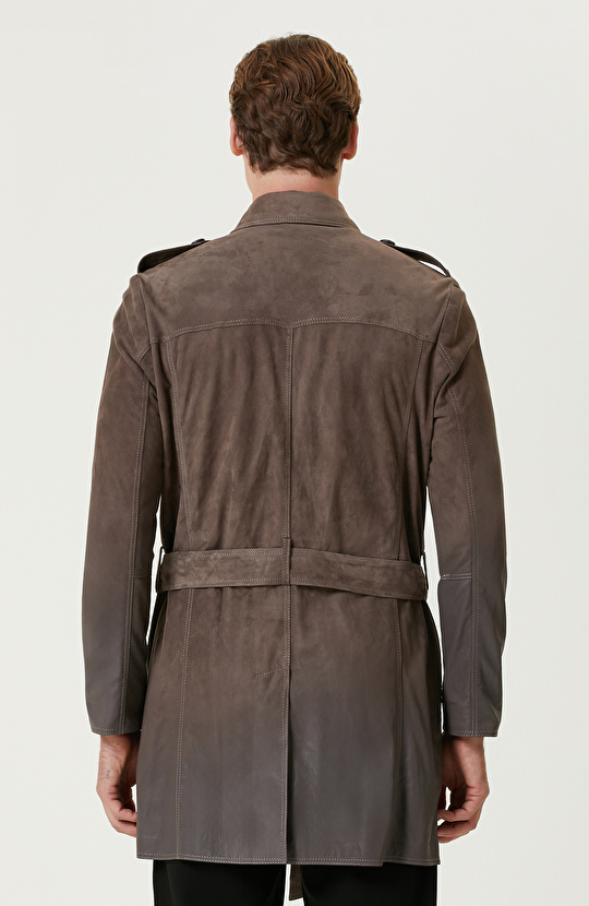 Limited Vizon Degrade Süet Pardösü