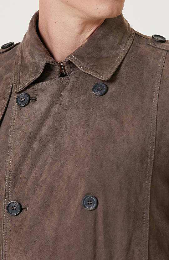 Limited Vizon Degrade Süet Pardösü