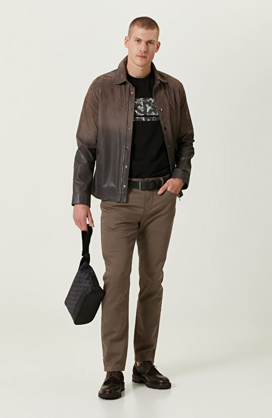 Vizon Süet Deri Mont