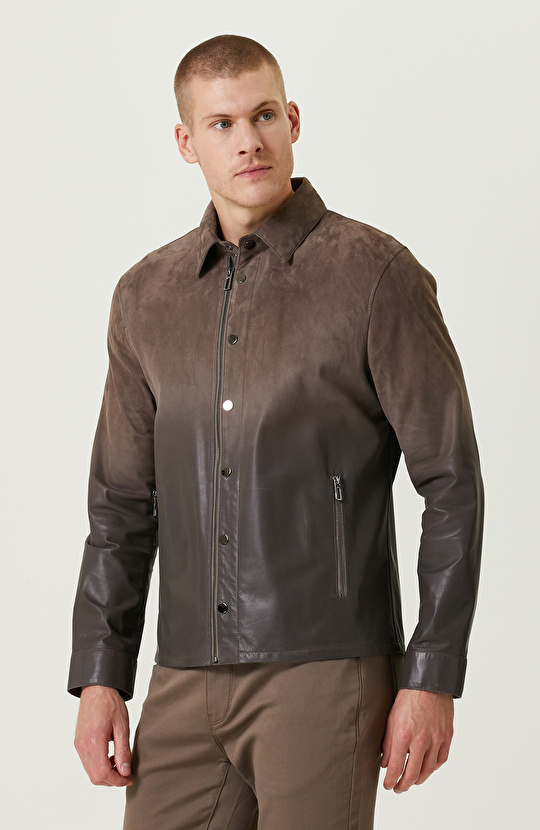 Vizon Süet Deri Mont