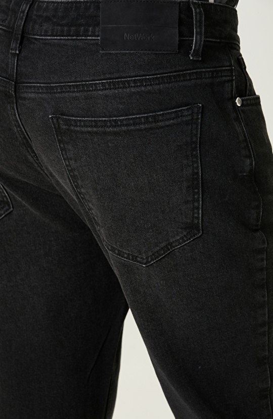 5 Cepli Siyah Denim Pantolon