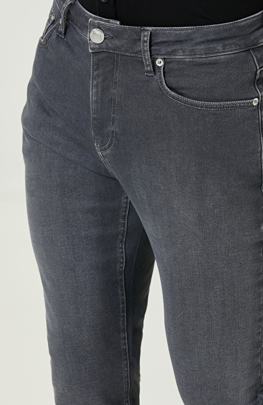5 Cepli Gri Denim Pantolon