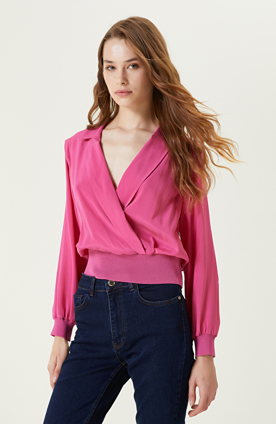 Limited Pembe İpek Bluz