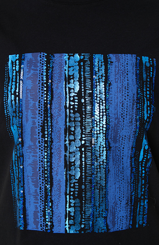 Siyah Baskılı T-shirt
