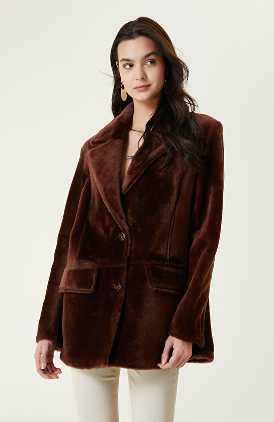 Kahverengi Blazer Deri Kaban