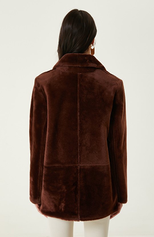 Kahverengi Blazer Deri Kaban