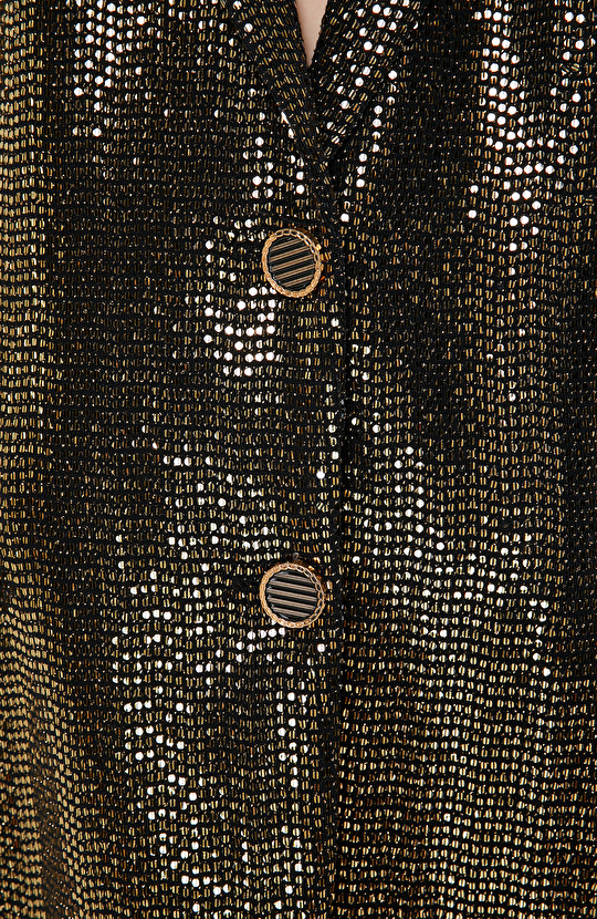 Siyah Gold  Payetli Ceket