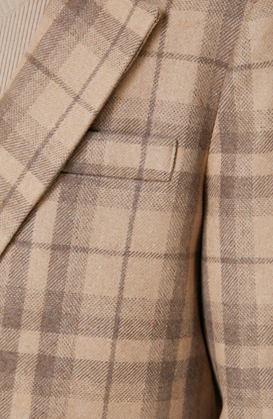 İki Düğmeli Camel Blazer Ceket