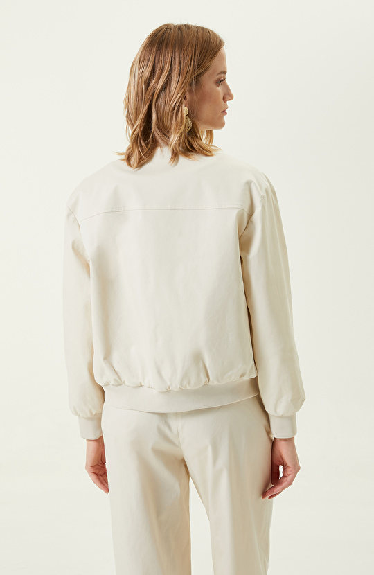 Taş Rengi Ribana Detaylı Mont