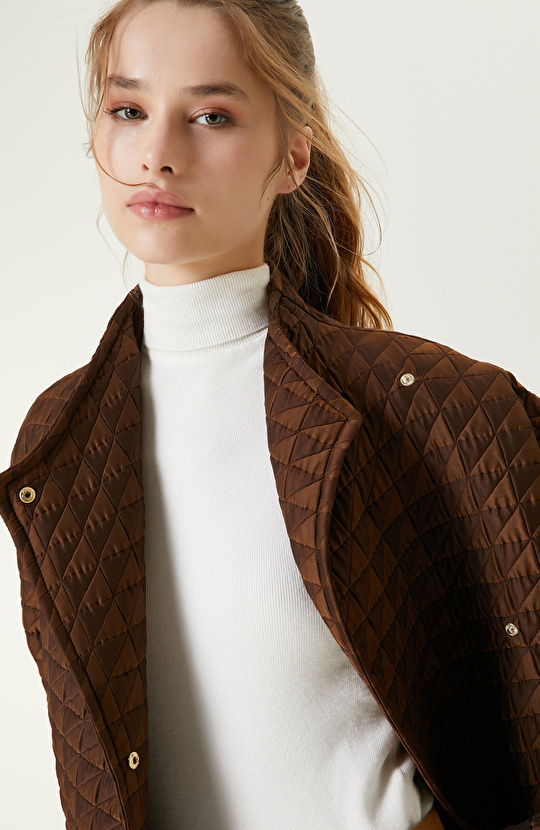 Bakır Rengi Kapitone Mont