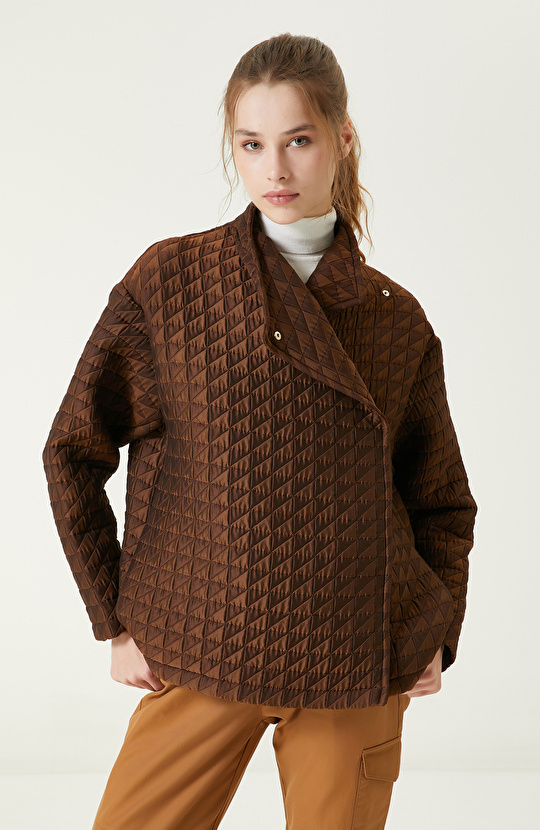 Bakır Rengi Kapitone Mont