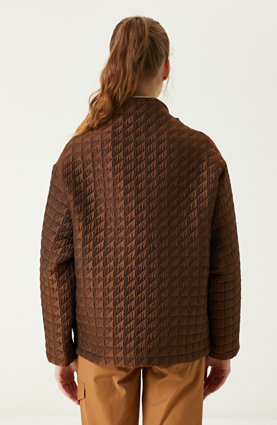 Bakır Rengi Kapitone Mont