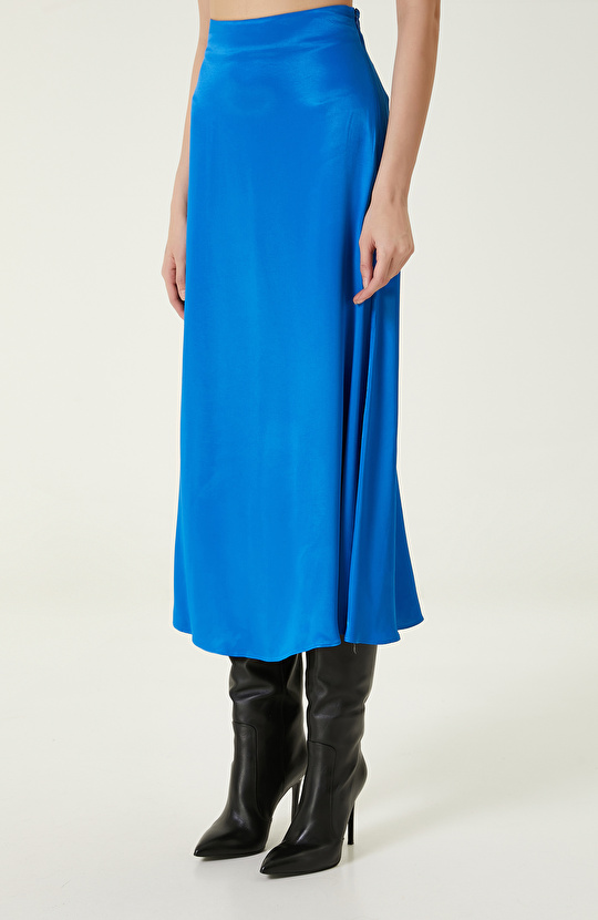 Saks Uzun Saten Etek