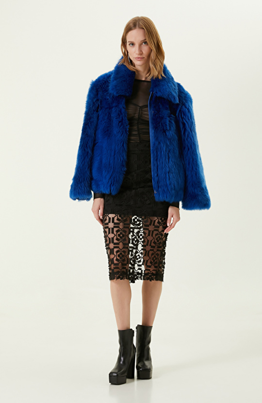 Siyah Güpürlü Kalem Etek