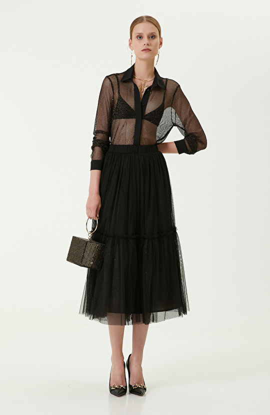 Uzun Kollu Siyah Gömlek