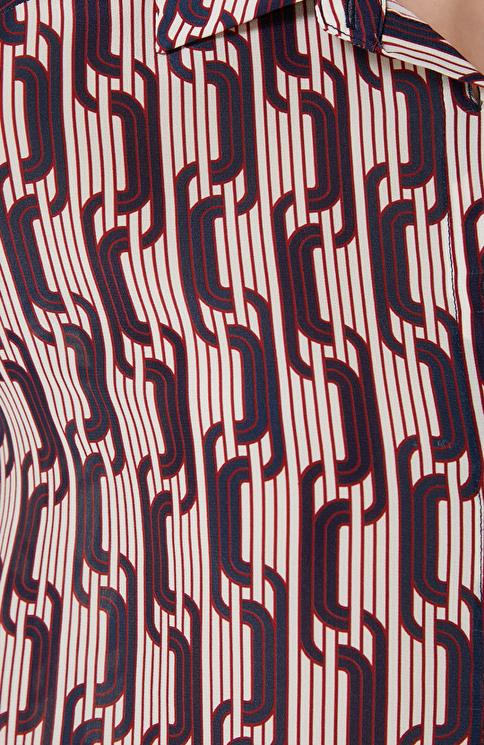 Limited Ekru Uzun Kollu İpek Gömlek