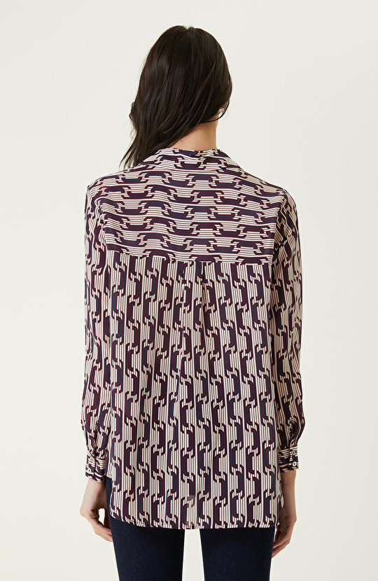 Limited Ekru Uzun Kollu İpek Gömlek