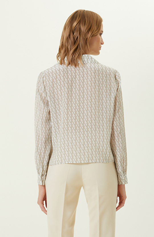 Limited Ekru Bej İpek Gömlek