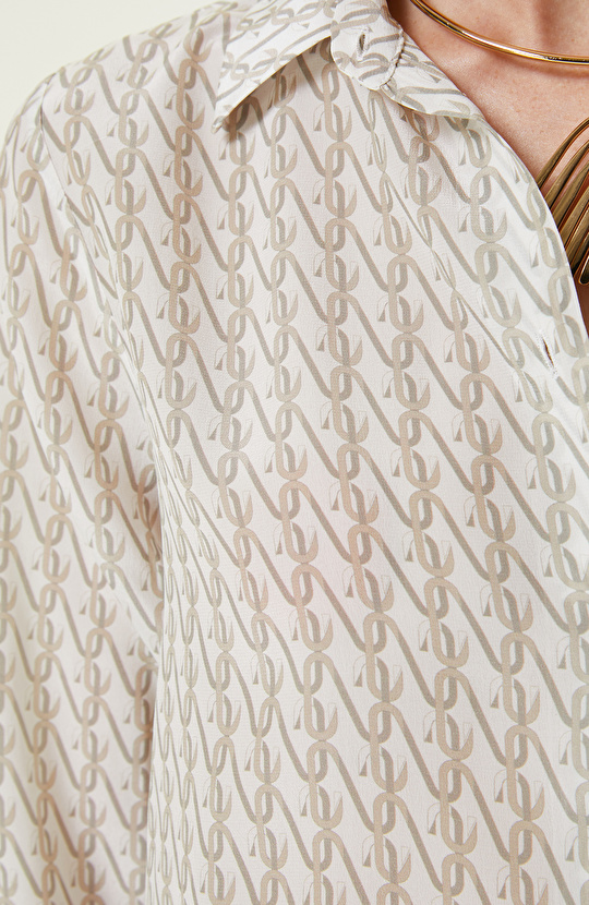 Limited Ekru Bej İpek Gömlek