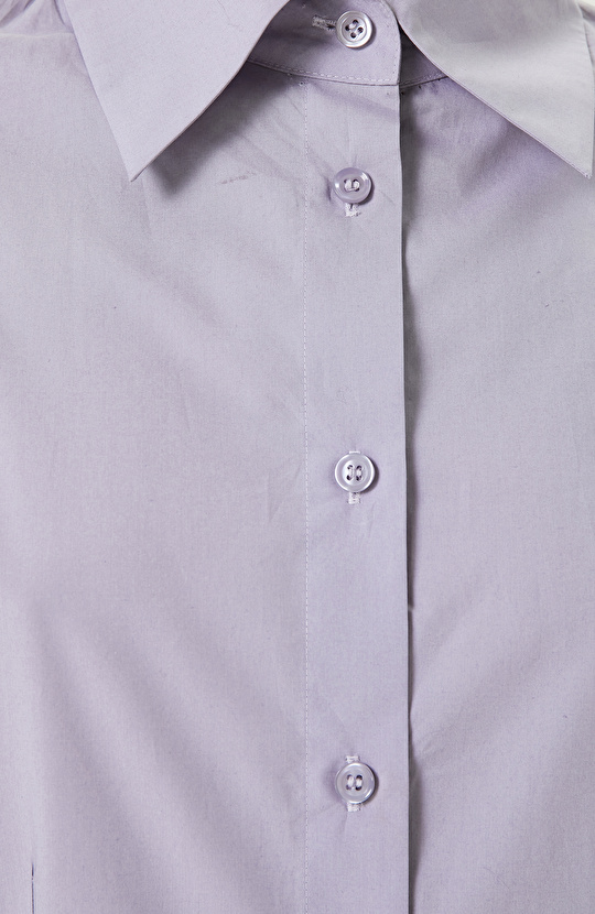 Lila Uzun Kollu Gömlek