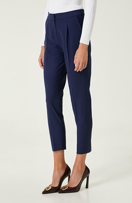Lacivert Düz Kesim Pantolon