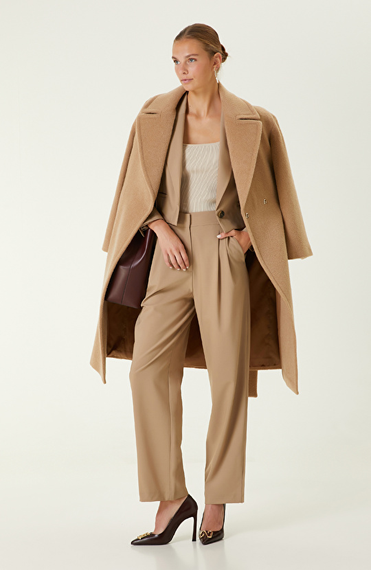 Bej Bol Paça Pantolon