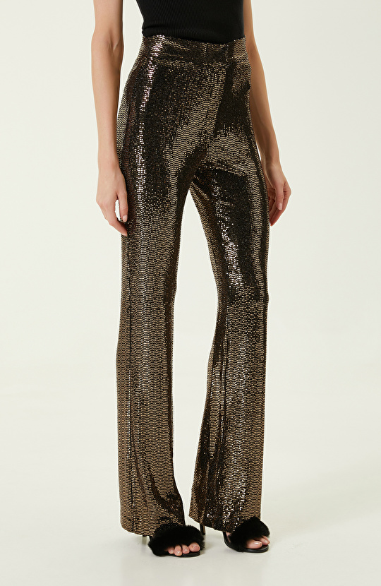 Siyah Bol Paça Pantolon