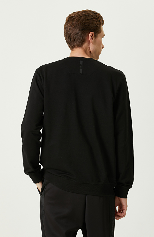 N-Tech Siyah Baskılı Sweatshirt
