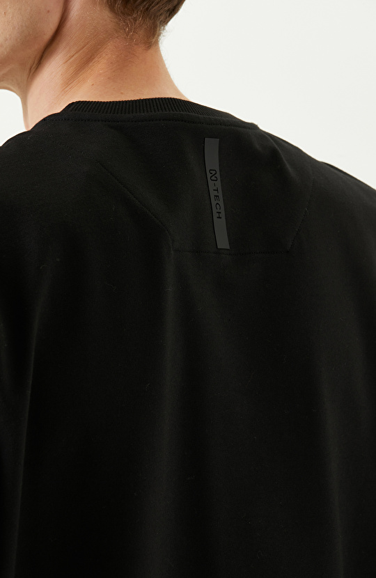 N-Tech Siyah Baskılı Sweatshirt