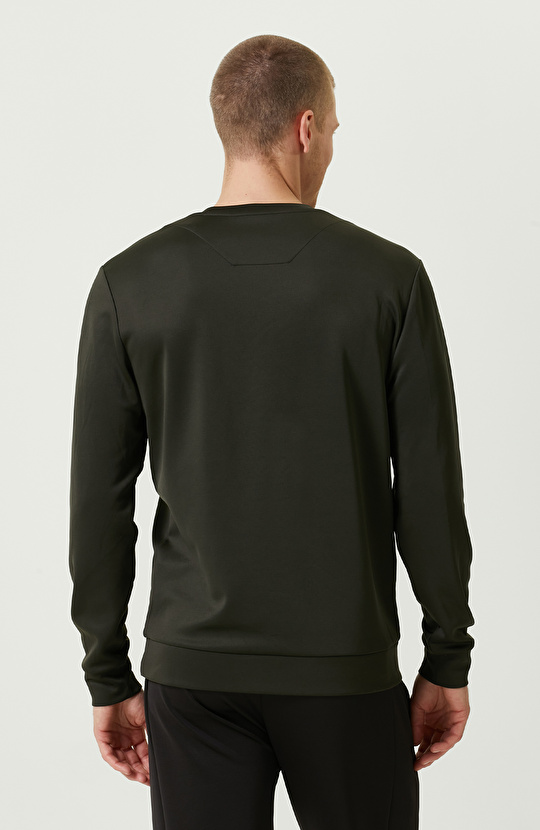N-Tech Haki Bisiklet Yaka Sweatshirt