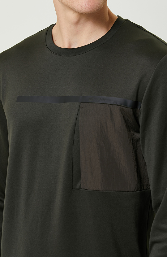 N-Tech Haki Bisiklet Yaka Sweatshirt