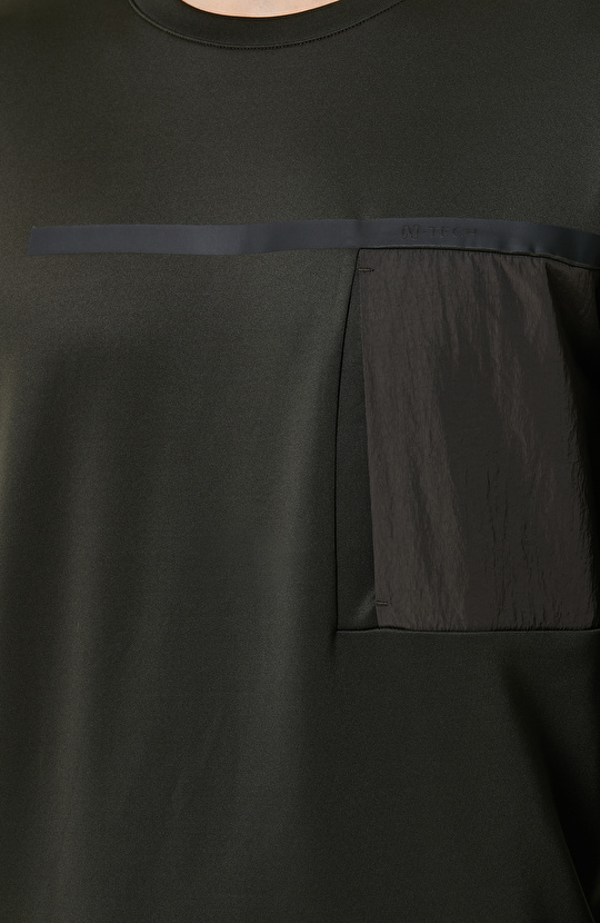 N-Tech Haki Bisiklet Yaka Sweatshirt