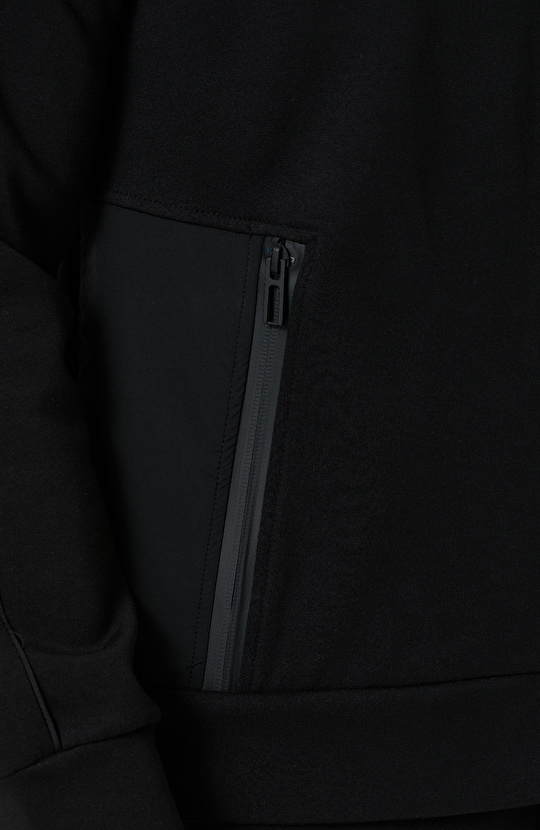 N-Tech Garni Detaylı Dik Yaka Siyah Sweatshirt