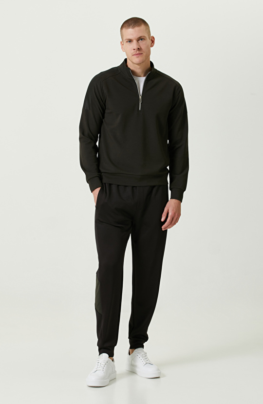 N-Tech Dik Yaka Haki Sweatshirt