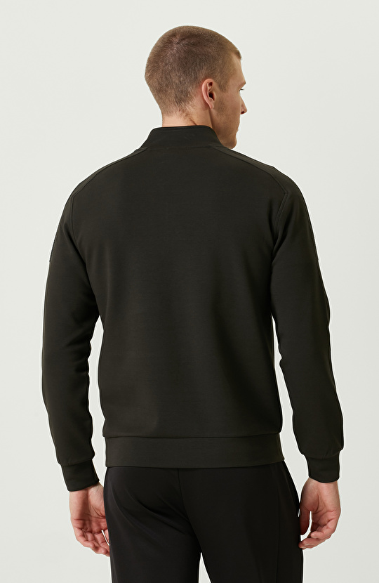 N-Tech Dik Yaka Haki Sweatshirt